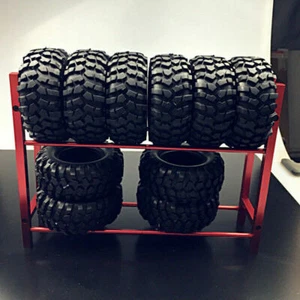 Metal Red Tire Rack for 1/10 Wheel Rim RC Car Crawler RC 4wd SCX10 D90 CC01 F350 - Picture 1 of 6