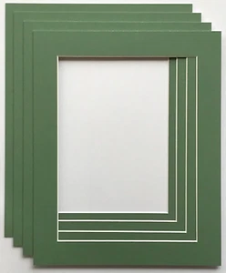 10" x 8" Mittelgrün Bildhalterungen passt 8" x 6" Foto Bild Kunstwerk - 4er Pack - Bild 1 von 1