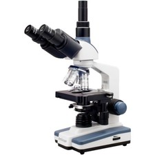 AmScope 40X-1600X LED Lab Trinocular Compound Microscope w 3D Two-Layer Mechanic