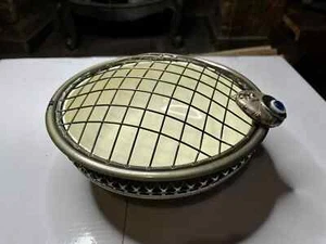 Vintage Silver-Plated Flower Frog Bowl – Evil Eye Talisman – 20cm Decor - Picture 1 of 9
