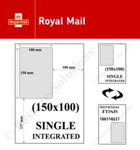 Royal Mail 6x4 A4 Integrated Label Invoice Paper Sticky Address Sheets Single S - Picture 1 of 6