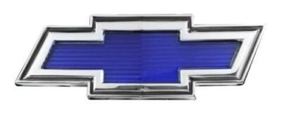 69-70 Chevy C10/K10 Truck Suburban Blazer Blue Hood Bow-Tie Emblem  - Image 1 of 4