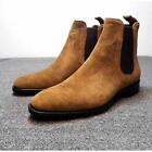 Mens Suede Leather Chelsea Chukka Dress Ankle Boots Casual Slip On Shoes Sz