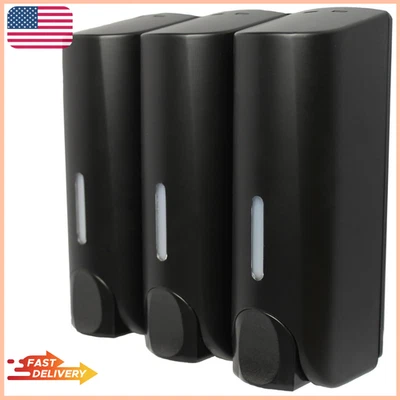 洗发水和护发素分装机,淋浴肥皂分装器 3 个室无钻墙 — 第 1/4 张图片