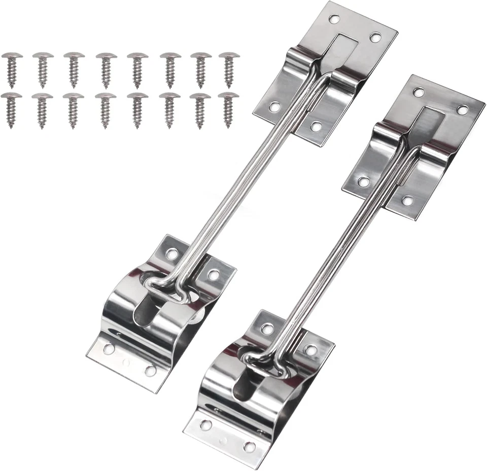 6” RV Door Latch, Stainless Steel T-Style Trailer Door Holder Catch with  - Image 1 of 2