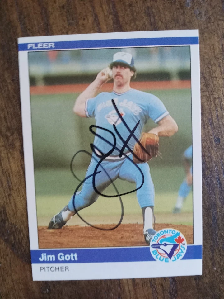 autograph jim gott 1984 fleer - Image 1 of 1