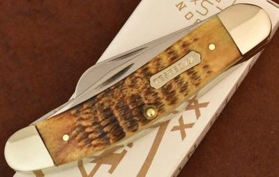 CUCHILLO CASE XX EE. UU. ÁMBAR QUEMADO ROGERS HUESO CERDO TB6339 SS ACERO AL CARBONO (29559 Foto 1 de 4