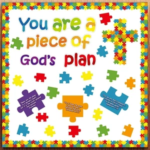 Christian Bulletin Board Piece of Gods Plan Sunday School Decorations Kid’S Rel - Picture 1 of 12