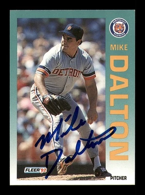 Mike Dalton Autographed Signed 1992 Fleer Rookie Card #131 Detroit Tigers - Image 1 of 2