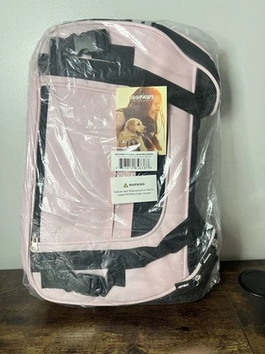 GooPaws Pet Carrier Tote for Small to Medium Cats Dogs Puppies - Pink 17x9x11.5” - Image 1 of 2