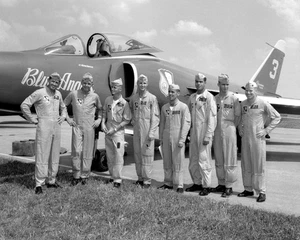 1959 U.S. Navy Blue Angels Flight Team - 8x10 Photo On 8.5x11 #1083 - Picture 1 of 1