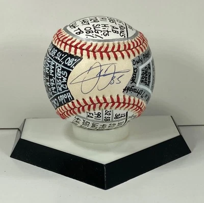 Frank Thomas Firmado OAL Béisbol, VCBC SuperStats Pintado a Mano, JSA, Medias Blancas Foto 1 de 4