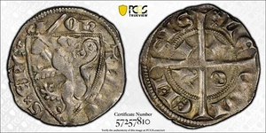 BELGIAN LIEGE John of Flanders (1282-92) Esterlin AR PCGS MS61 TOP GRADED D-502 - Picture 1 of 6
