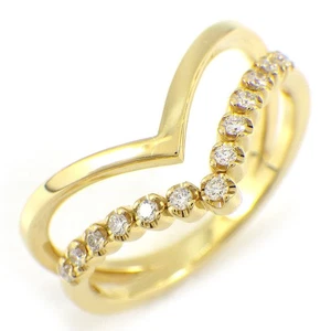 Anillo AHKAH Believe Vista AK1622010200 Diamante Forma V Oro Amarillo 750 (18K) - Imagen 1 de 9