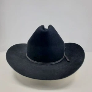 Bailey schwarz Filz Wolle schwarzes Band Western Cowboy Hut Größe 7 1/2 - Bild 1 von 10