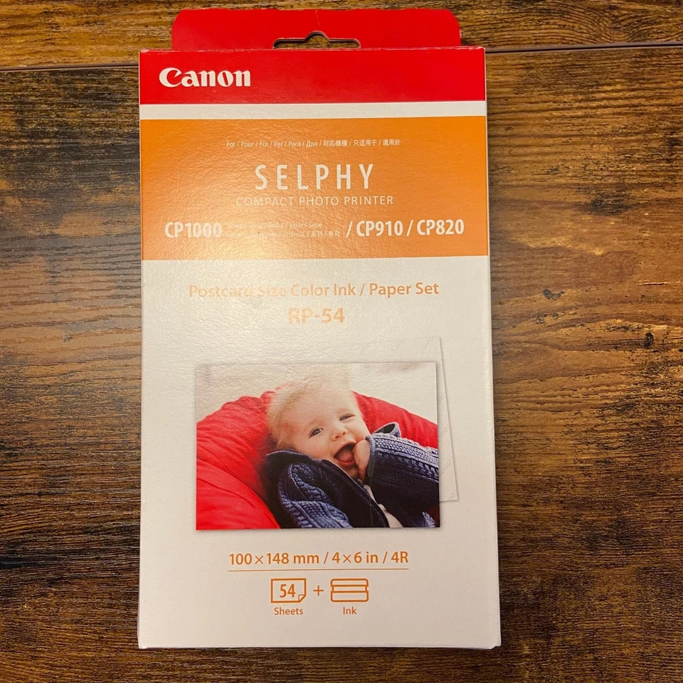 Conjunto de tinta/papel colorido de alta capacidade Canon RP-54 para a série SELPHY CP1000 - Imagem 1 de 4