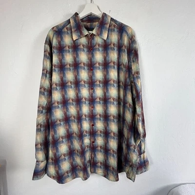 Jhane Barnes Mens Abstract Geometric Long Sleeve Button Up Shirt XXL Multicolor - Image 1 of 4