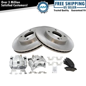 Front Brake Calipers Ceramic Pads & Rotors Fits 2011-2018 Ford Fiesta - Picture 1 of 12