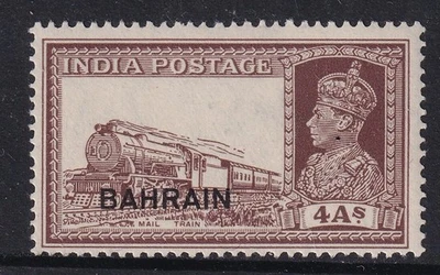 BAHRAIN GVI SG28, 4a marrón, montado como nuevo. Cat 190€. Foto 1 de 2