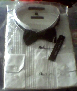 Domani Tuxedo Tux Dress Shirt Tie NWT M L XL New Years Wedding - Picture 1 of 2