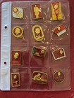 Set of 12 Chairman Mao Zedong Pin Badge Chinese Cultural Revolution CCP - NOS