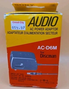 Sony AC Power Adaptor AC-D6M Genuine OEM Output 6V, 650mA New Old Stock - Picture 1 of 3