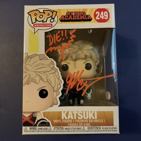 Funko Pop MHA Katsuki 249 Autographed Clifford Chapin Signed JSA W/ Protector Cover
