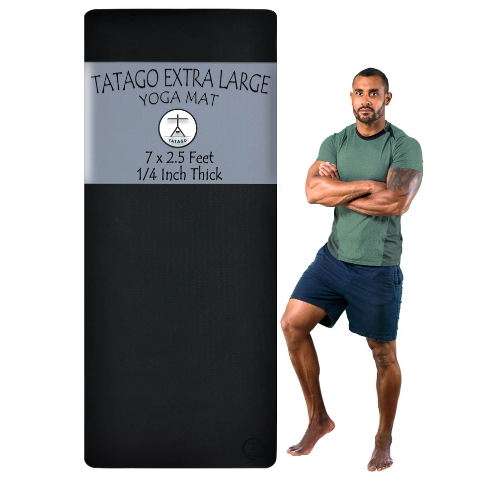 Yoga Mat Thick & Long for Home Workout. 84x30 (1/4" thick) XL Exercise Mat - Image 1 of 4