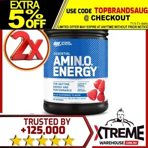 2 X OPTIMUM NUTRITION AMINO ENERGY 65 SRVS // BCAAS AMINO ACIDS TWIN PACK - Picture 1 of 1