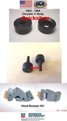 1963 1964 Chrysler 300 Newport New Yorker Hood Rubber Bumper Kit New MoPar - Image 1 of 2