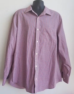 Camisa con botones Banana Republic para hombre talla XXL 18 -18,5 naranja azul blanco a cuadros - Imagen 1 de 7