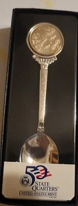 2008 Oklahoma US Mint 50 State Quarters Collectible Spoon w/Box  - Picture 1 of 2