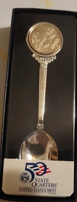 2008 Oklahoma US Mint 50 State Quarters Collectible Spoon w/Box  - Image 1 of 2