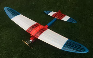 Model Airplane Plans (FF): SATELLITE 600 by Bob Hunter for .19-.23 engine - Picture 1 of 6