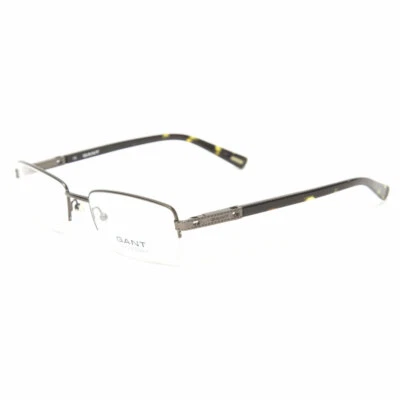 Gant Morris Semi-Rimless Metal Eyeglass Frames 56mm - Satin Gunmetal NEW - Image 1 of 3