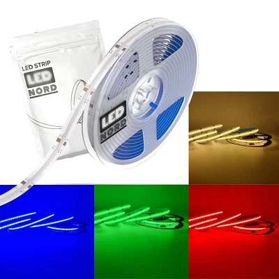 COB LED Streifen rgbw rgbww Stripe Band rgb 24V 5m Leiste Licht lichtband Strip - Bild 1 von 4
