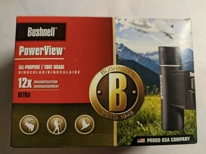 Bushnell PowerView 12x25 Compact Binoculars 131225 - Picture 1 of 12