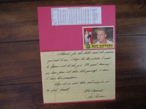 ROY SIEVERS(Died-2017)Signed Personal Letter w/8 x 11 Display w/1960 Topps/Obit - Picture 1 of 12