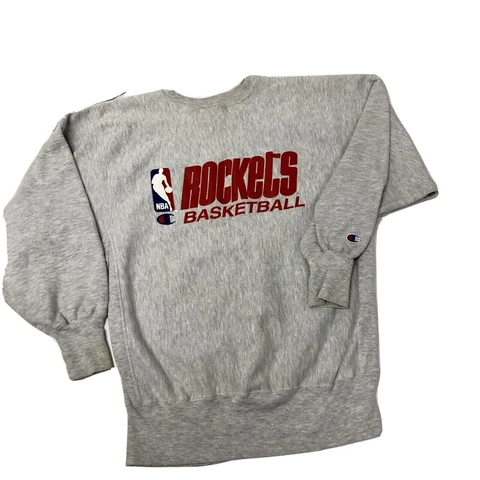 Vtg 90's Champion Reverse Weave TRI BLEND Heather NBA Houston ROCKETS Sweatshirt Cover