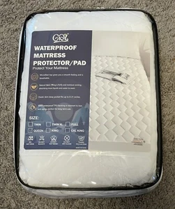 GRT Queen Size Quilted Fitted Mattress Pad, 100% Waterproof Breathable Mattre - Picture 1 of 4