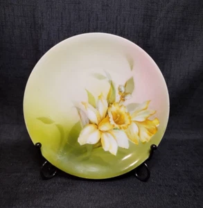 Vintage R S Germany feines Porzellan Blumen Teller mit gelben Narzissen 6,5 Zoll - Bild 1 von 6