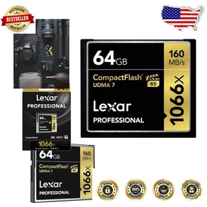 Premium CompactFlash Card 64GB - 1066x Speed for Seamless Video and Photography - Picture 1 of 6