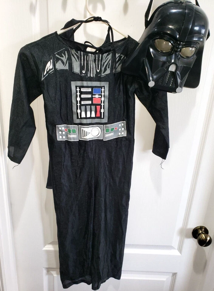 MÁSCARA MACACÃO FANTASIA HALLOWEEN STAR WARS PRETO tamanho 4-6 CAPA FINGIR BRINCAR - Imagem 1 de 1