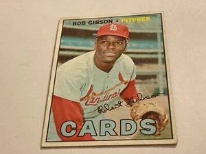 Bob Gibson 1967 Topps Baseball Card #210 - Near Mint - Great Corners - No Crease - Picture 1 of 2