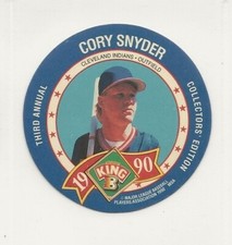 1990 King B Baseball Disc - #12 - Cory Snyder - Cleveland Indians
