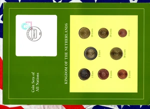 Coin Sets of All Nations Netherlands EURO 1999-2001 UNC 1 Euro 2001 2 Euro 2000 - Picture 1 of 2