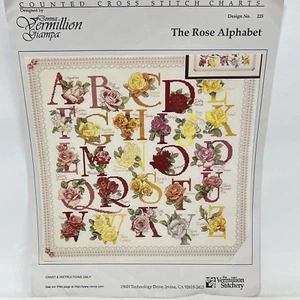 Das Rosenalphabet #225 Donna Vermillion Stichdiagramm/Nur Anleitung - Bild 1 von 10