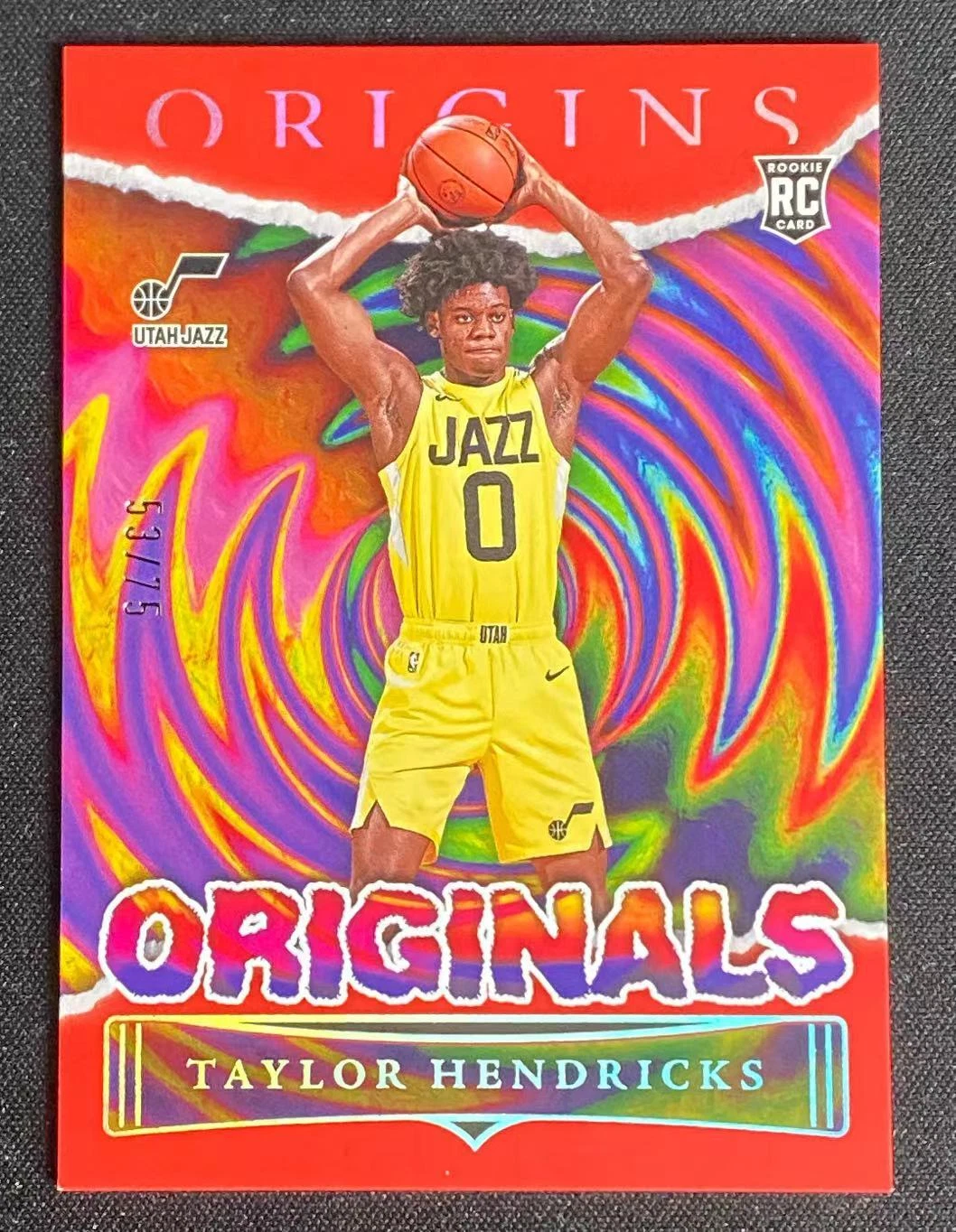 Taylor Hendricks 2023-24 Panini Origins 53/75 Red Originals RC Utah Jazz #2