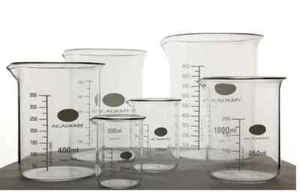 Borosilicate Glass Beakers Laboratory Glassware Boro 3.3 Low Form *Multilisting* - Picture 1 of 36