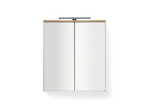 Spiegelschrank Badezimmerschrank Badschrank mit Beleuchtung SEYTON Eichedekor - Bild 1 von 5